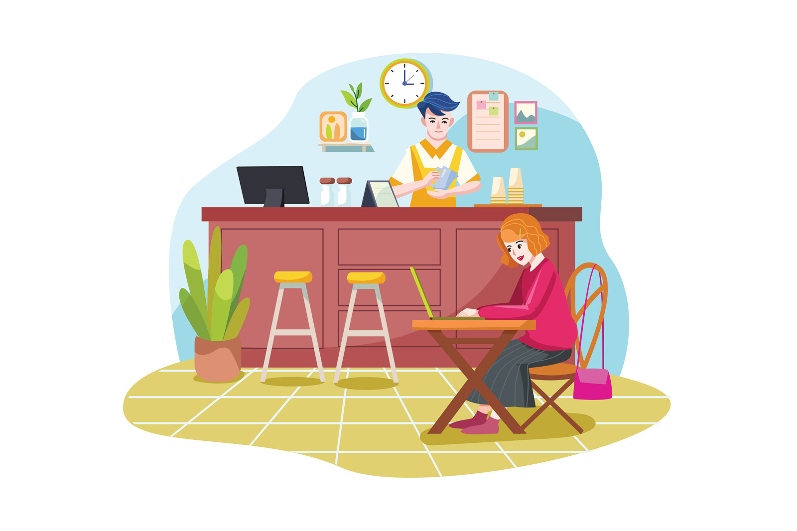 M144_Coffee Shop Illustrations M144_Coffee Shop Illustrations