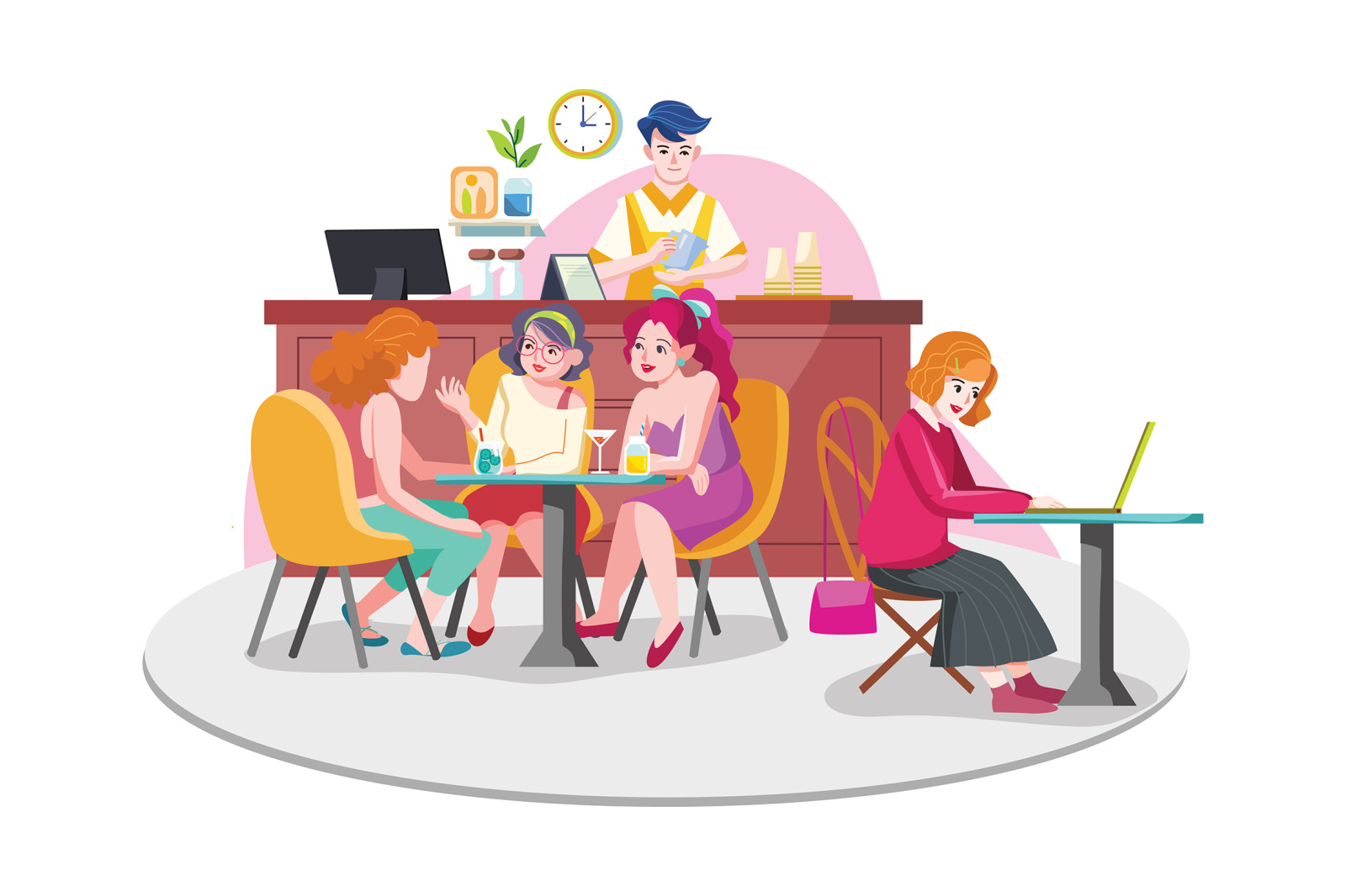M144_Coffee Shop Illustrations M144_Coffee Shop Illustrations