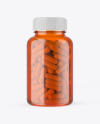 Orange Pills Bottle Mockup