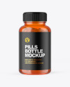 Orange Pills Bottle Mockup