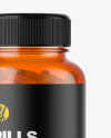 Orange Pills Bottle Mockup