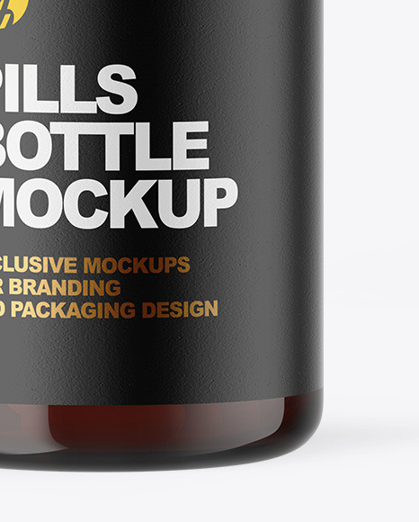 Red Pill Bottle Mockup