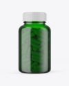 Green Pill Bottle Mockup