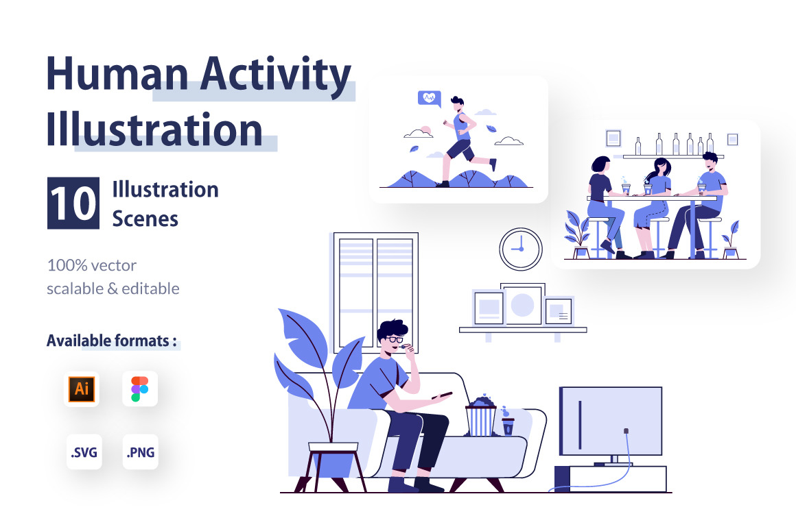 Human Activity Illustration Pack Human Activity Illustration Pack