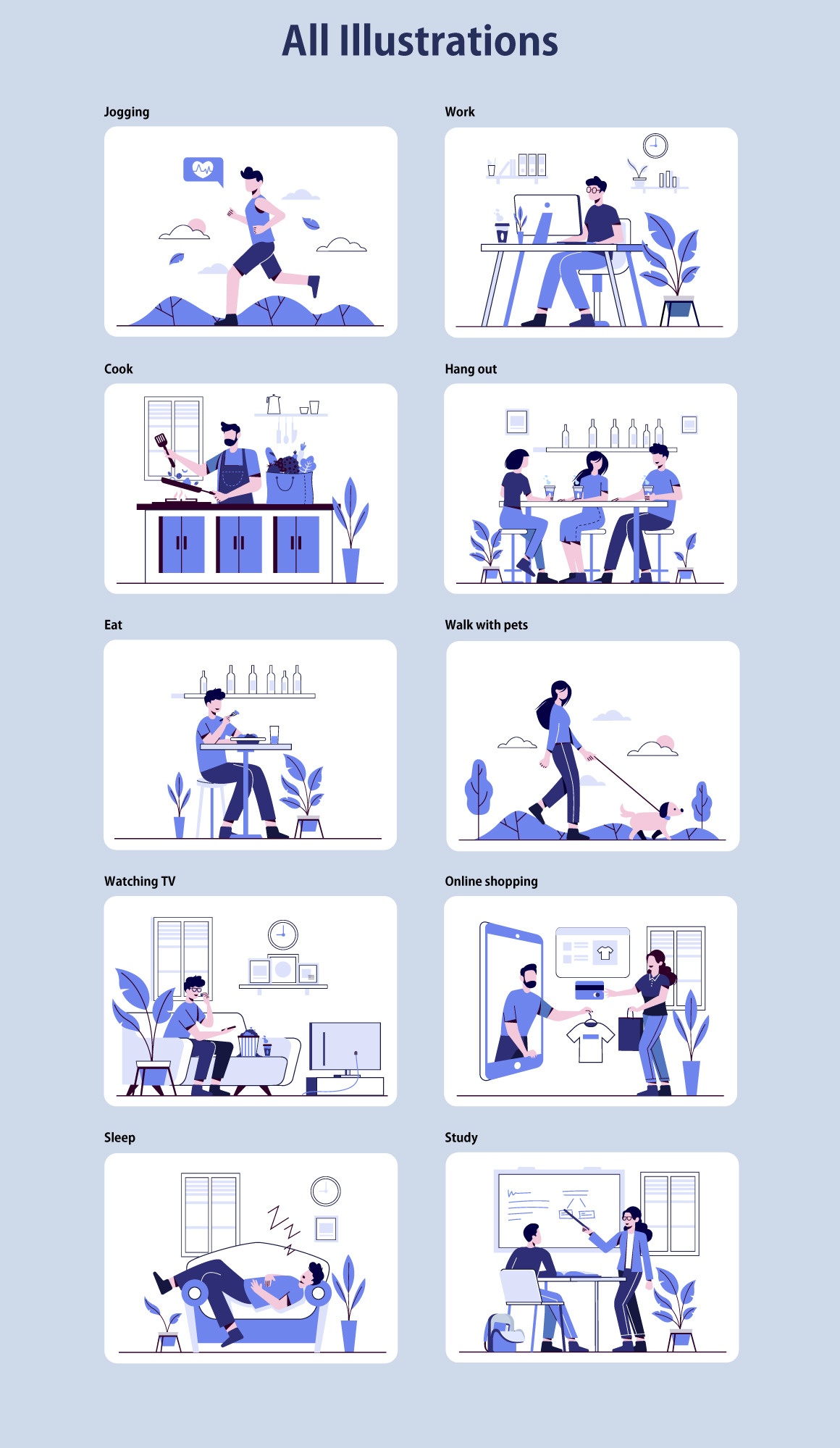 Human Activity Illustration Pack Human Activity Illustration Pack
