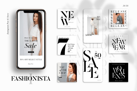 Fashionista I Instagram Templates 20 off - Service