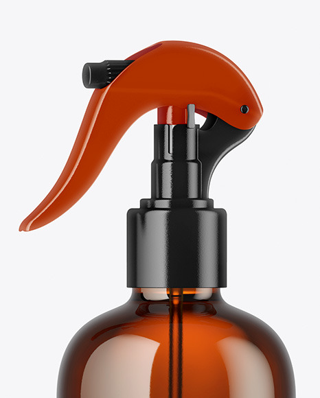 Amber Glass Spray Bottle Mockup