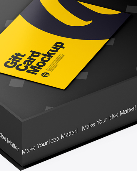 Gift Business Cards in a Box Mockup