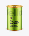 Matte Metallic Tin Can Mockup