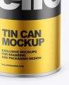 Matte Metallic Tin Can Mockup