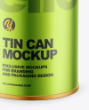 Matte Metallic Tin Can Mockup