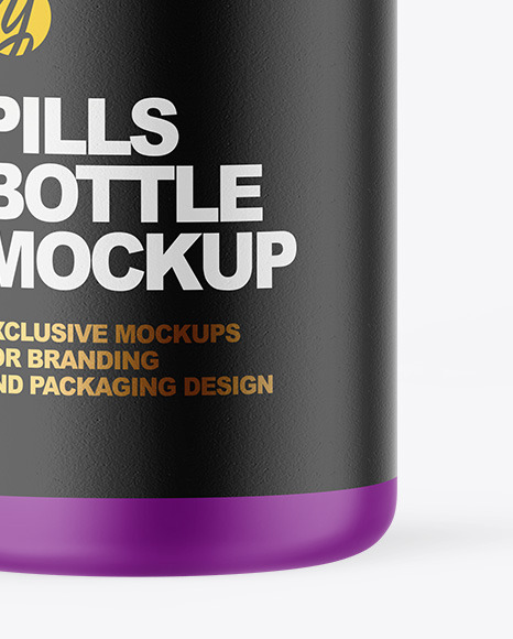 Matte Plastic Pill Bottle Mockup