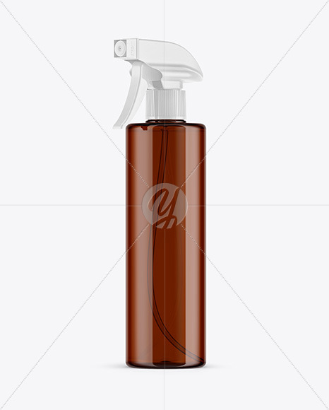 Amber Spray Bottle Mockup