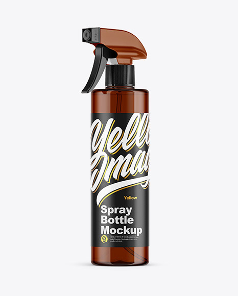 Amber Spray Bottle Mockup - Pulverizer