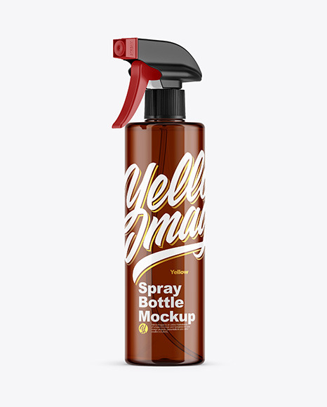 Amber Spray Bottle Mockup Amber Spray Bottle Mockup