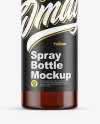 Cloudy Amber Plastic Spray Bottle Mockup