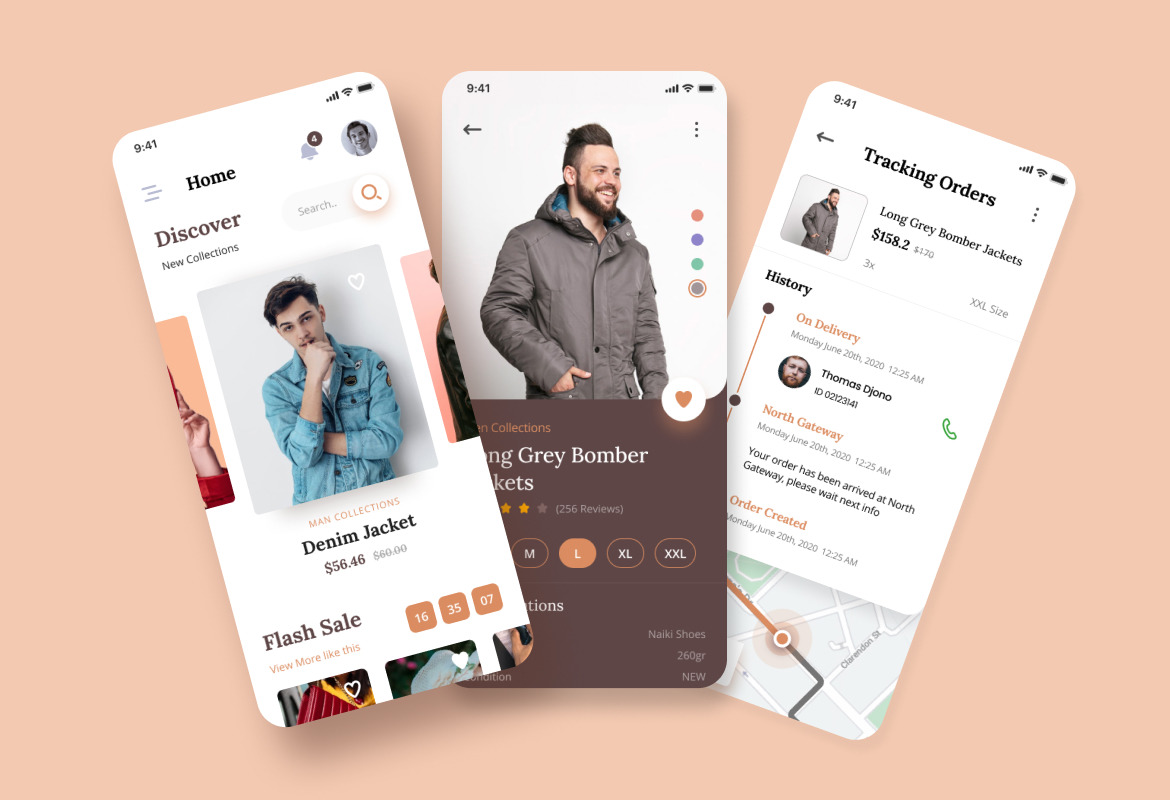 Kmeza - Fashion Store iOS App Design UI Template