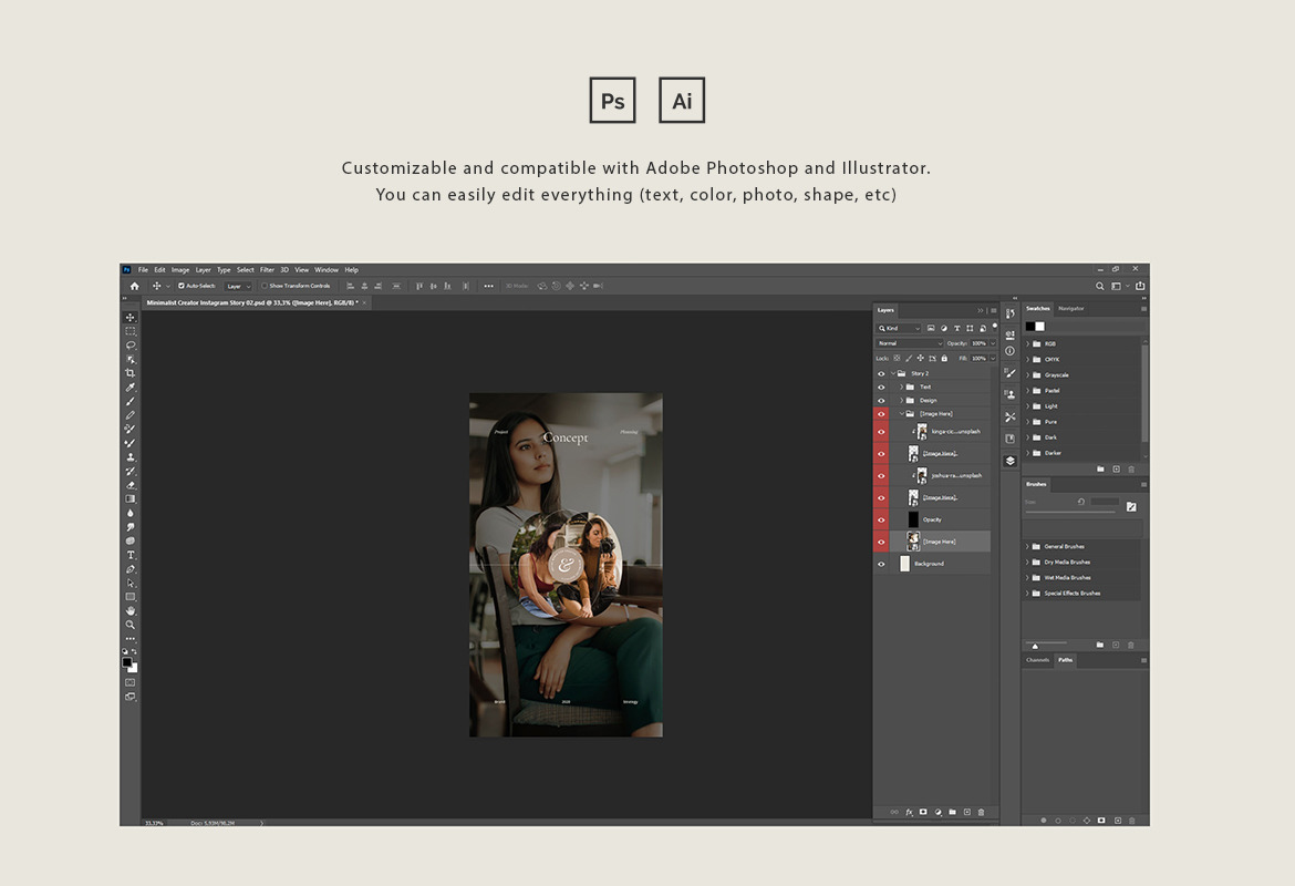 Minimalist Creator Instagram Post and Story Minimalist Creator Instagram Post and Story