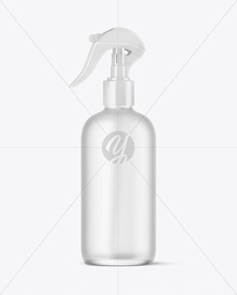 Frosted Glass Spray Bottle Mockup