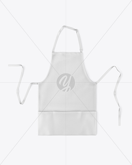 Apron With Leather Parts Mockup - Top View