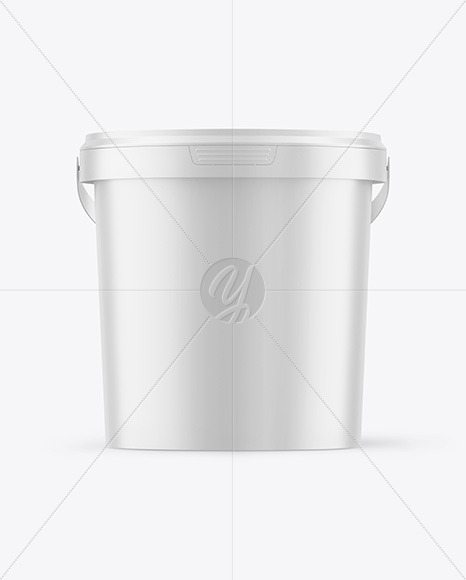 Matte Plastic Bucket Mockup