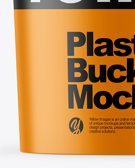 Matte Plastic Bucket Mockup