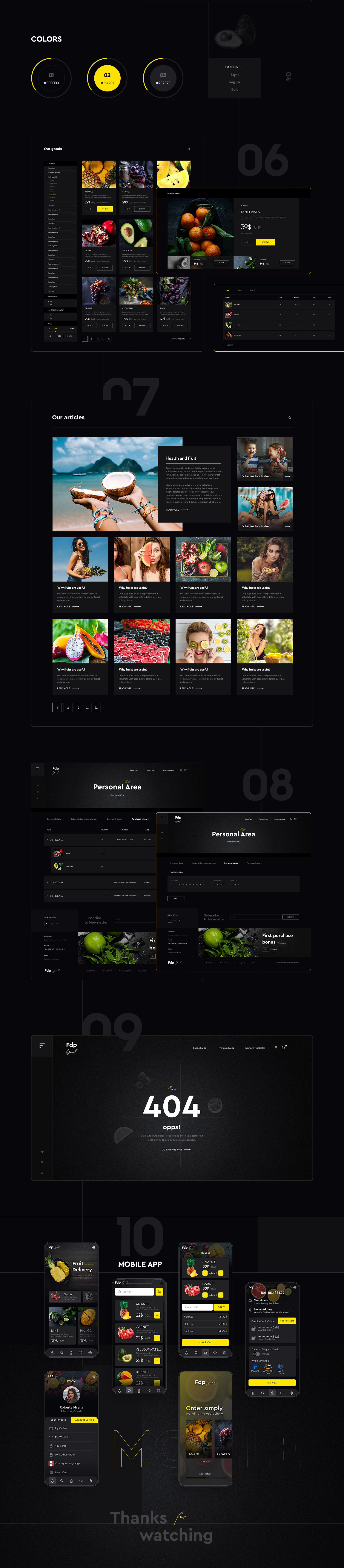 Fruit delivery2 UI kit