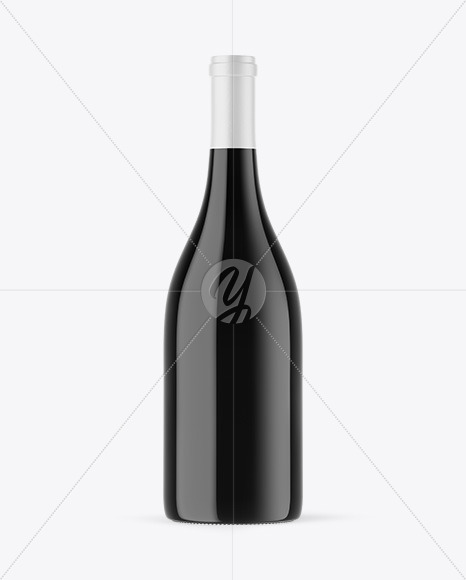 Dark Glass Wine Bottle Mockup