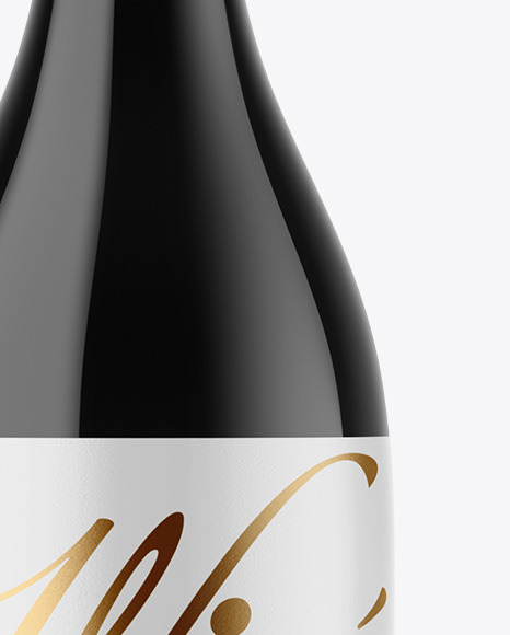 Dark Glass Wine Bottle Mockup