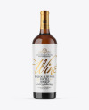 Amber Glass White Wine Bottle Mockup