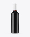 Antique Green Glass Red Wine Bottle Mockup