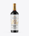 Antique Green Glass Red Wine Bottle Mockup