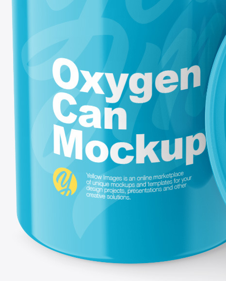 Glossy Oxygen Can W/ Inhaler Cap