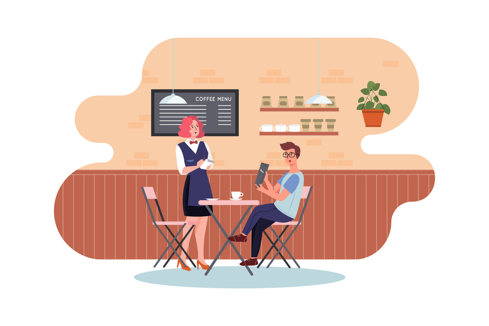 M162_Coffee shop Illustrations