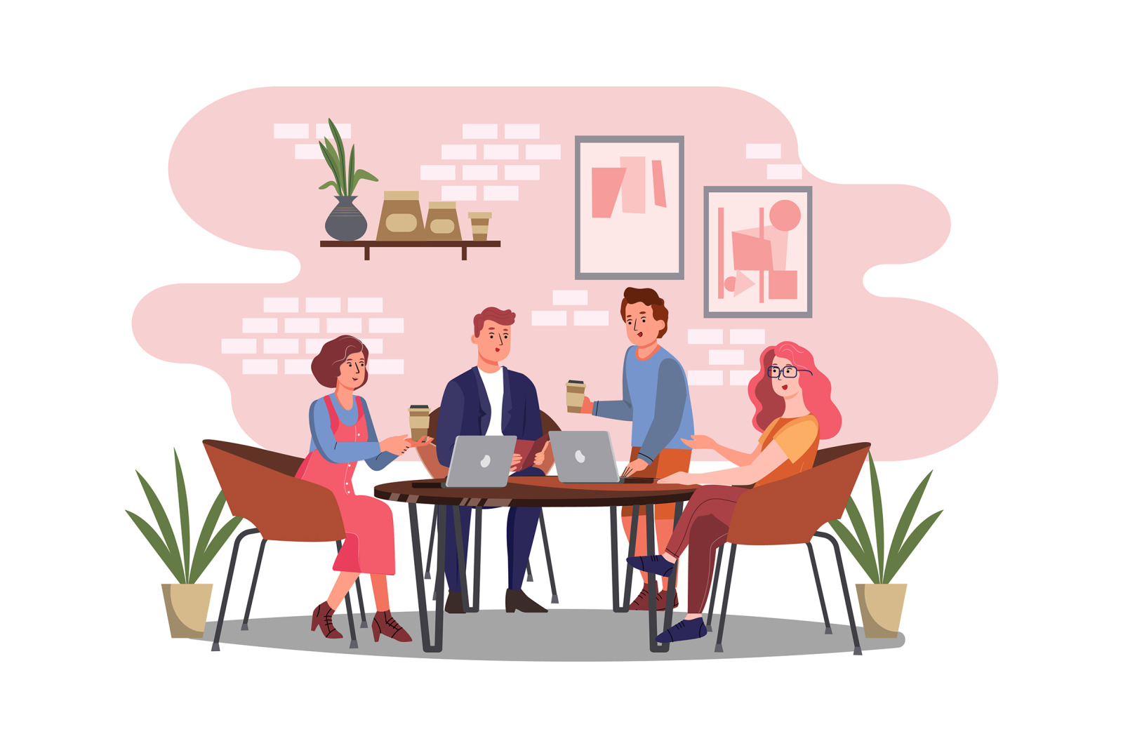 M162_Coffee shop Illustrations M162_Coffee shop Illustrations