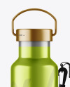 Metallic Water Bottle W/ Case Mockup