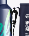 Metallic Water Bottle W/ Case Mockup