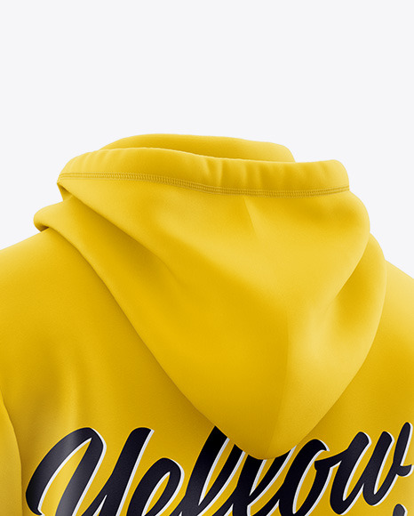 Hoodie Mockup - Back Half Side View