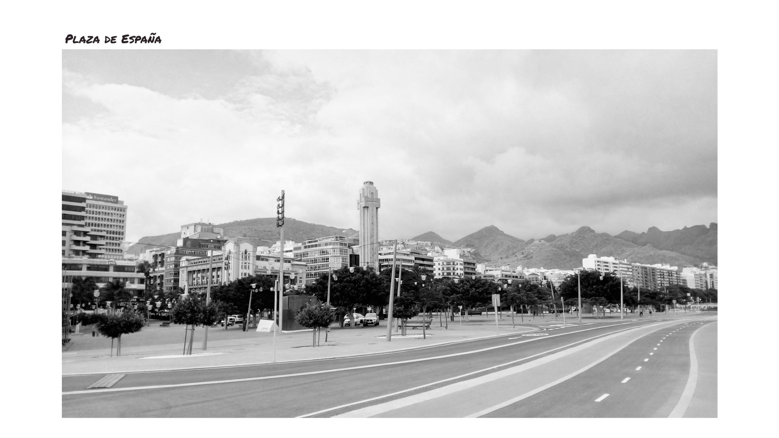 Black and White Tenerife Landmarks