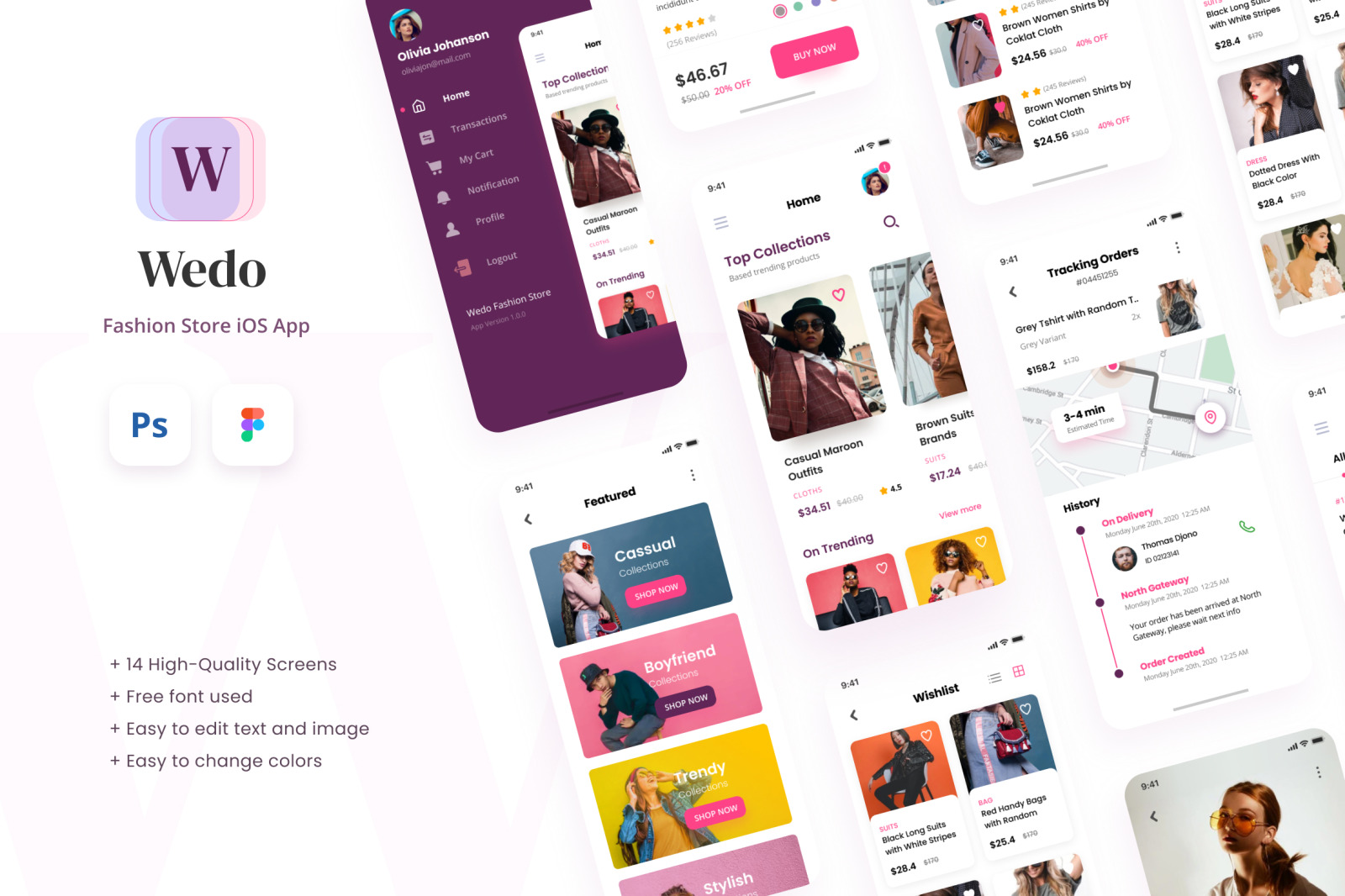 Wedo - Fashion Store iOS App Design UI Template