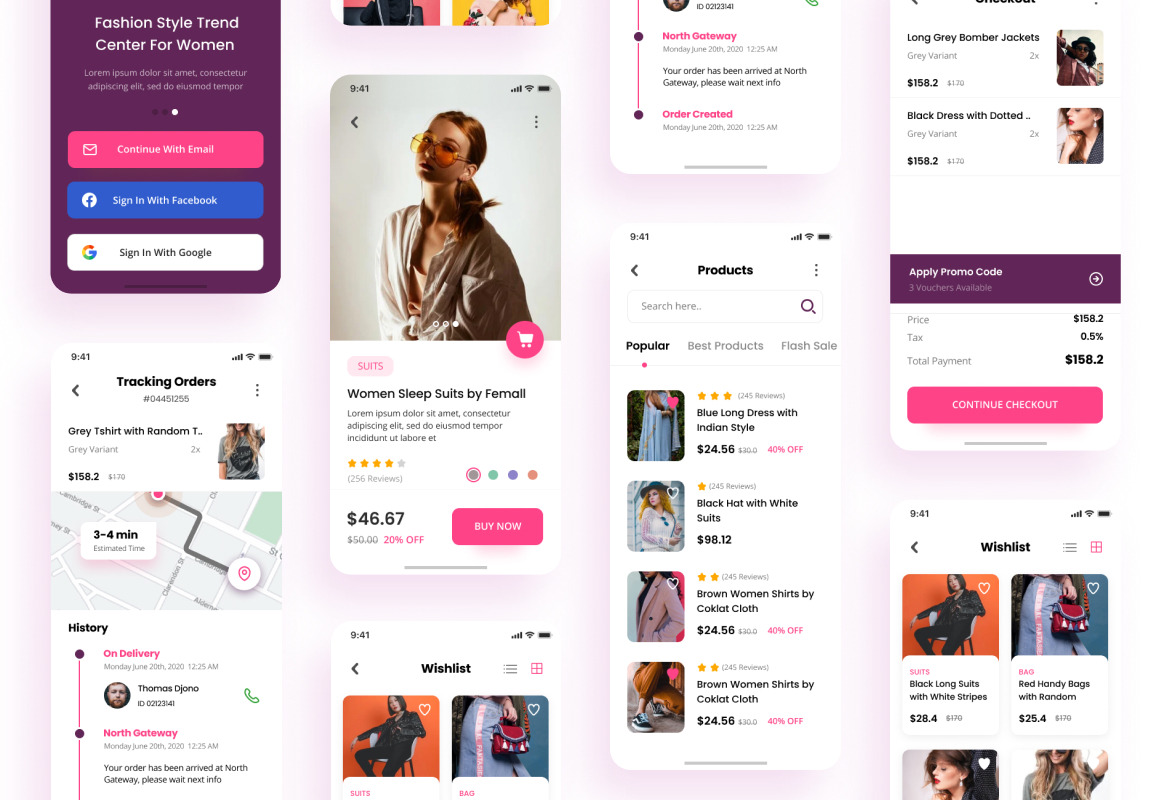 Wedo - Fashion Store iOS App Design UI Template