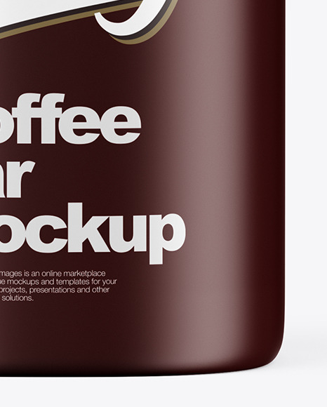 Matte Coffee Jar Mockup