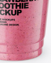 Strawberry Smoothie Cup with Straw Mockup