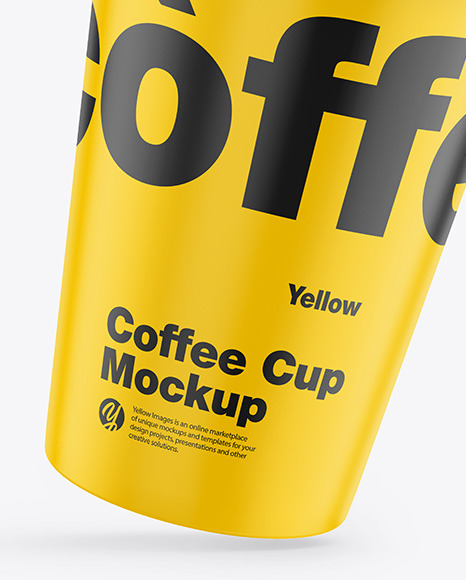 Matte Coffee Cup w/ Splash Mockup