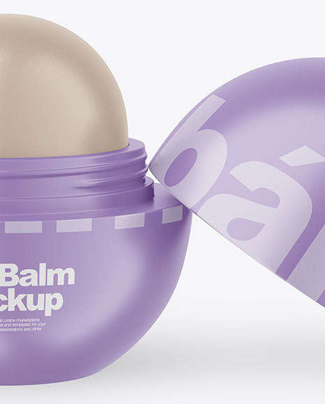 Opened Matte Lip Balm Mockup