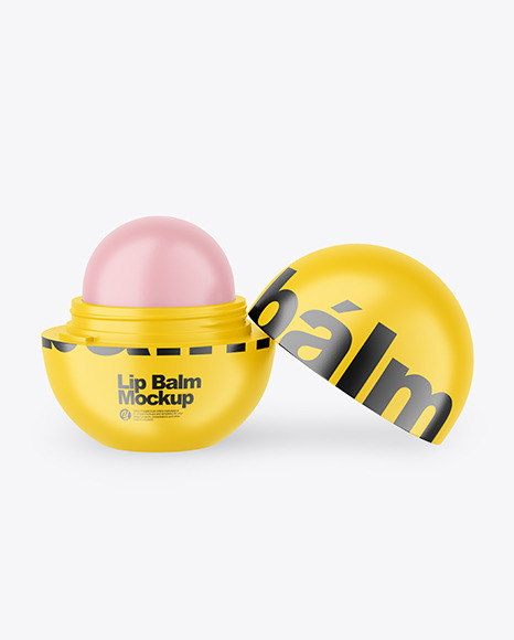 Opened Matte Lip Balm Mockup