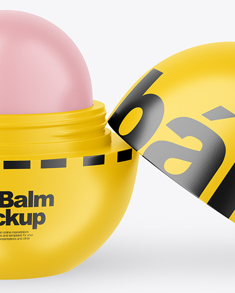 Opened Matte Lip Balm Mockup