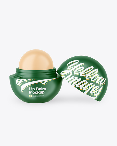 Opened Matte Lip Balm Mockup