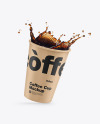 Kraft Coffee Cup w/ Splash Mockup