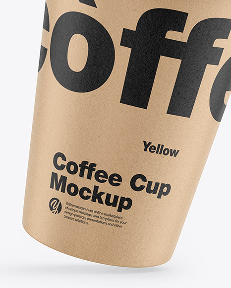 Kraft Coffee Cup w/ Splash Mockup